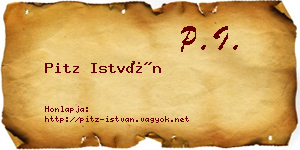 Pitz István névjegykártya