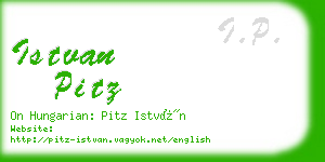 istvan pitz business card